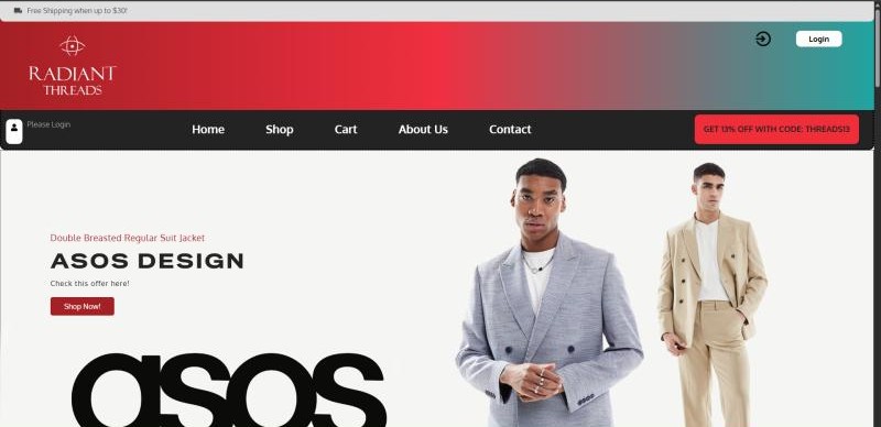 Radiant Threads Homepage