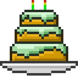 Green Cake with candles